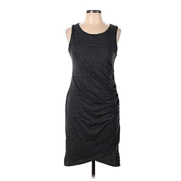 TREASURE & BOND Ruched Dress Women's Size XXS Grey Sleeveless Tulip Hem - Picture 1 of 4